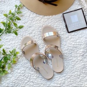 Rose Gold Bamboo sandals